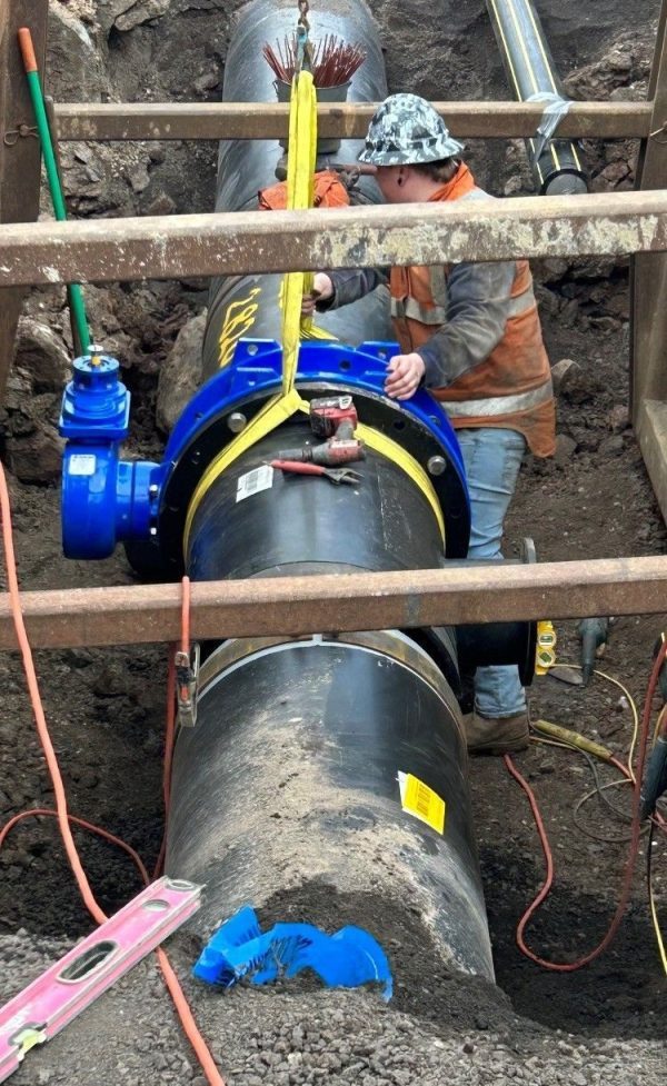 Ozkan Butterfly Valve with IP8 Gearbox Install