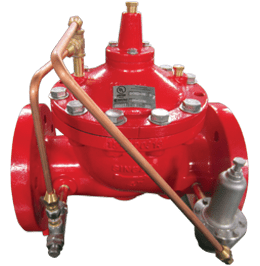 Pressure reducing valve for fire protection