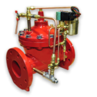 large red industrial valve